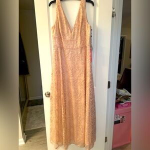 Beautiful, light pink Adriana Papell evening gown!